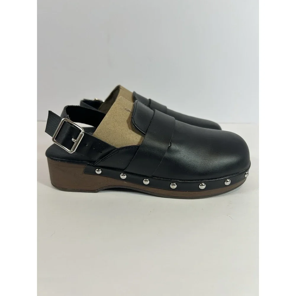 NWOT ZARA KIDS/ STUDDED‎ BUCKLED CLOGS SIZE US2 (8.2 Inches),EU33